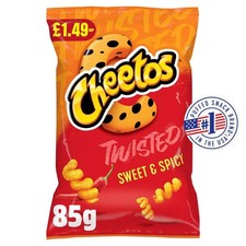 Cheetos Twisted Sweet & Spicy Sharing Crisps 85g – £1.49 RRP PMP – Case of 12
