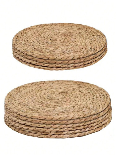 Round woven rattan - woven, placemats