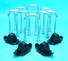 TWIN Leaf Spring 8 x Axle U Bolts & 4 x Bump Stop for Ifor Williams Trailer