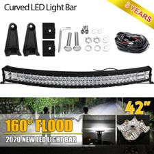  BraveWAY Curved 42'' LED Light Bar Spotlight Combo Fit Suzuki Jimny with wire