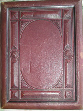 VICTORIAN LEATHER BOUND EMPTY PHOTOGRAPH ALBUM