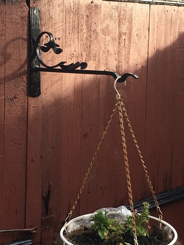 Hanging basket bracket heavy - hanging,