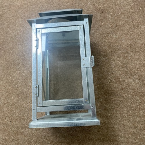 Silver lantern with handle - silver,