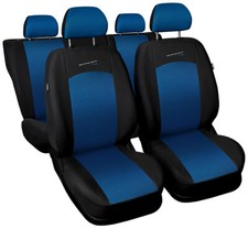 Seat covers fit BMW 3 E30 E36 E46 E90 F30 FULL SET black/blue sport line