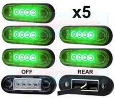 5x EASY FIT GREEN LED SIDE