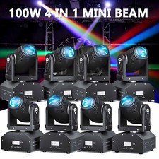 8Pcs 100W Moving Head LED Stage Lights Beam Spot Lighting DMX for DJ Party Disco