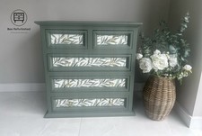 Green rustic pine chest - green,