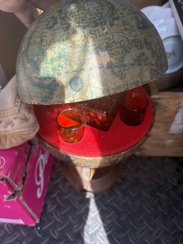Vintage globe drinks cabinet - vintage,
