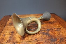 Vintage Brass Car Motor Cycle Horn / Hooter 6" Rubber Bulb Working 1920s 1930s
