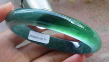 Certified Icy Green Burma Natural A JADE Jadeite Bangle Bracelet 59mm 手镯 676511