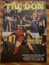 Aberdeen V Sion (Switzerland European Cup Preliminary Round 18th August 1981 L12