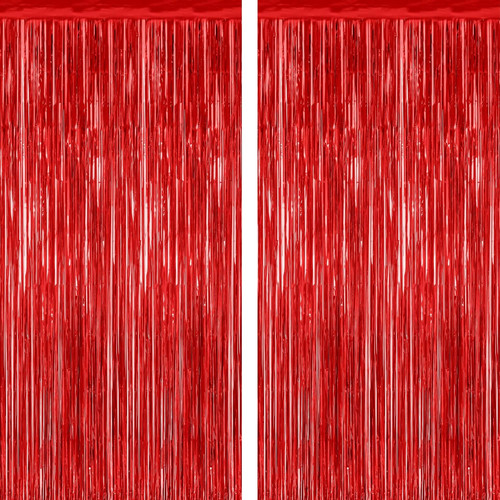 Pack red foil curtain - 2,