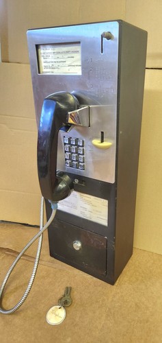 Vintage gte electric pay phone - pay,
