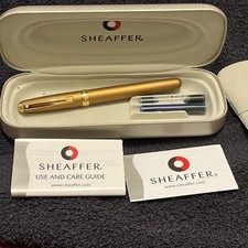 Sheaffer Prelude White Dot Bronze Fountain Pen, Boxed With Ink And Instructions