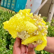 Natural Sulfur Crystal Cluster - Sharp Yellow Mineral Formation - 3.5LB
