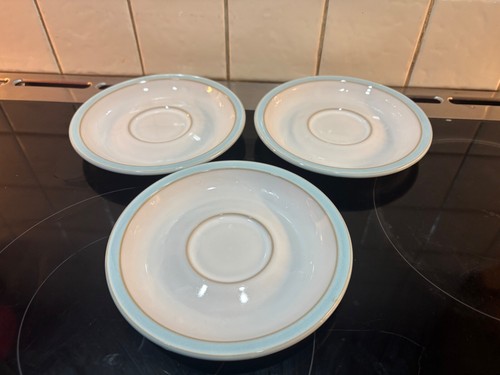 Denby blue linen saucer - denby,
