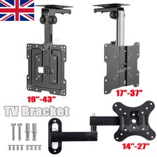 TV WALL CEILING BRACKET MOUNT Swivel Tilt FOR 14-43 INCH UNIVERSAL LED LCD QLED