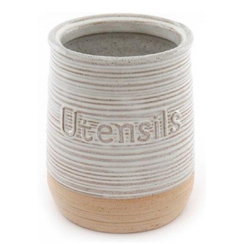 Naturals stoneware utensil jar - utensil,