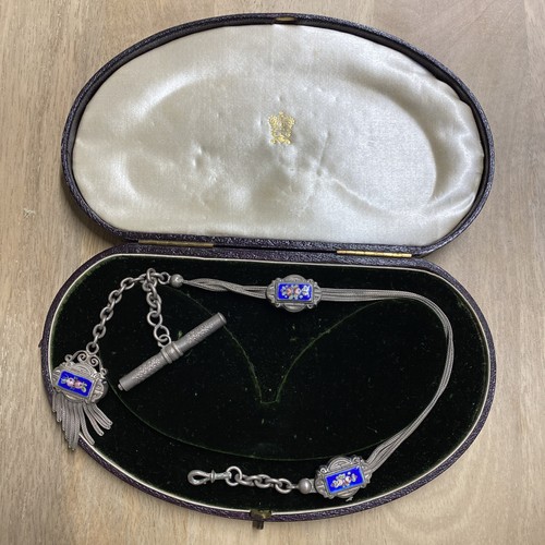 Silver chatelaine albertina - silver,