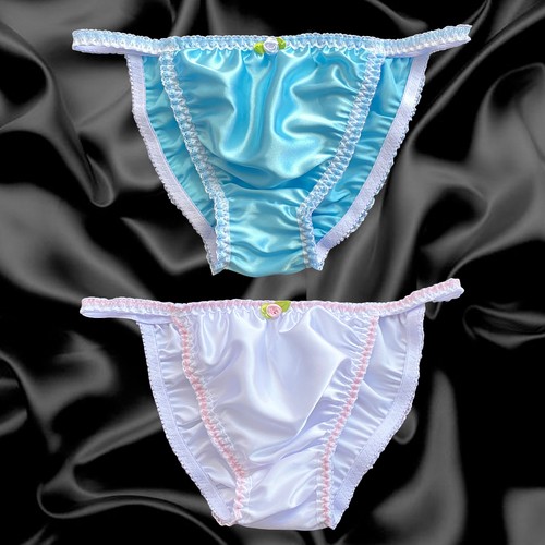 Satin tanga frilly sissy - frilly,
