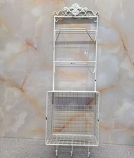 Shabby Chic White Painted Towel Rack