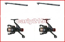 2 TELESCOPIC FISHING RODS AND