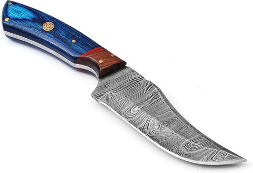 Damascus steel hunting knife - hunting,