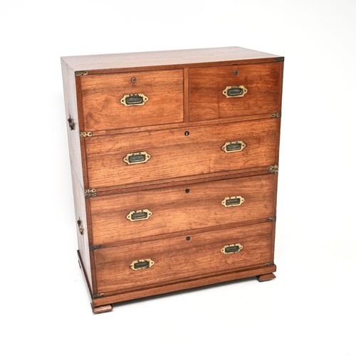 Antique teak military campaign - teak,
