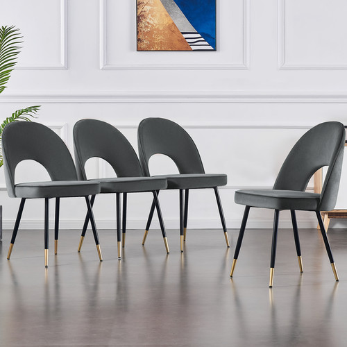Dining chairs velvet - 2/4x,