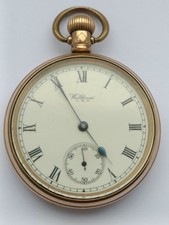 Waltham USA pocket watch rolled gold working condition 