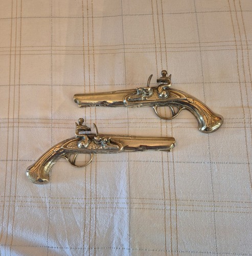 Pair vintage solid brass - pair,