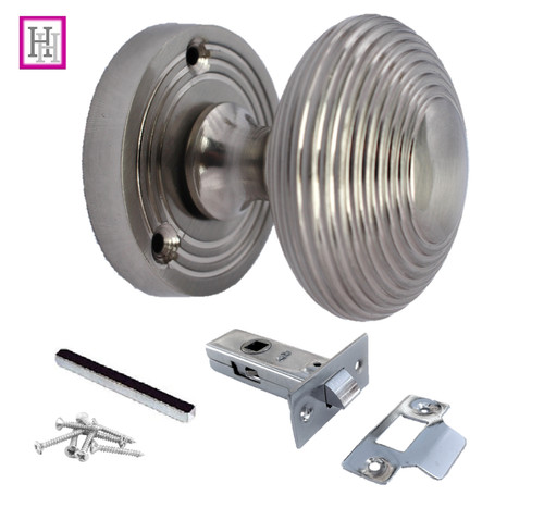 Door knobs set satin mortice - knobs,