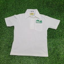 Vintage 80s Leisure-Lawn MOD Polo Shirt S/M 18x24 Crop USA