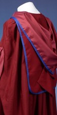 London PhD Style Graduation Gown, Hood and Tudor Bonnet  Set-Ex-hire stock