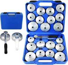 23Pcs Cap Type Oil Filter Wrench Set  Automotive Removal Socket Tool Kit