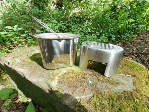 Stainless steel canteen - steel, cup