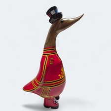 ChiselCraft Hand Carved Wooden Bamboo Root Duck Beefeater Carved Wood Duck Royal