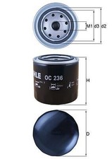 MAHLE OC236 Oil Filter Fits