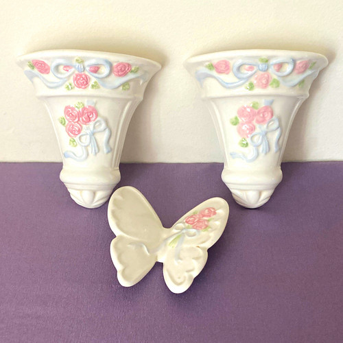 Pair white ceramic - wall, pocket