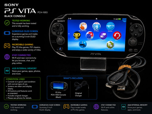Sony vita pch 1003 - sony, black