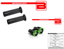 BARRACUDA BLACK KNOBS + GREEN B-LX COUNTERWEIGHTS KAWASAKI ZZR 1100 1200 1400
