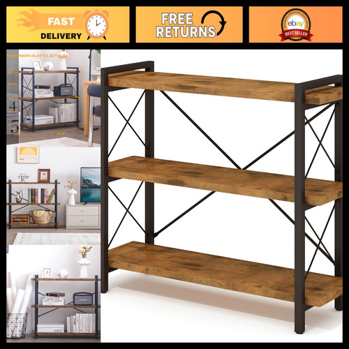 Tier industrial bookshelf - 3-tier,