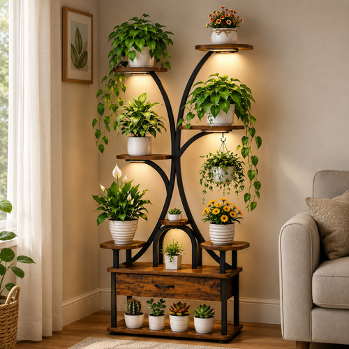 Plant stand indoor shelf - stand,