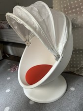 IKEA PS LÖMSK Kids Swivel Egg Chair with Pull Cover and Hiding Seat
