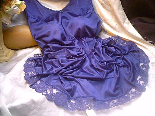 Pretty navy blue nylon full - pretty,