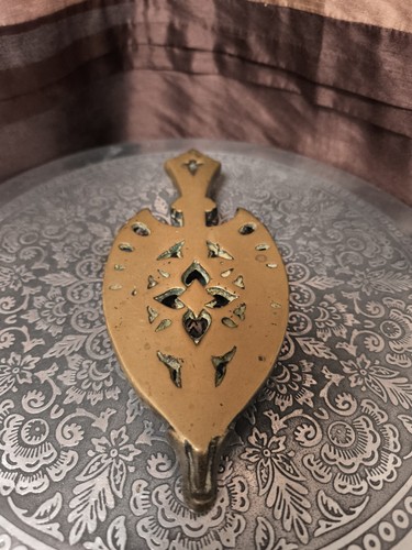 Antique brass trivet iron - brass, or