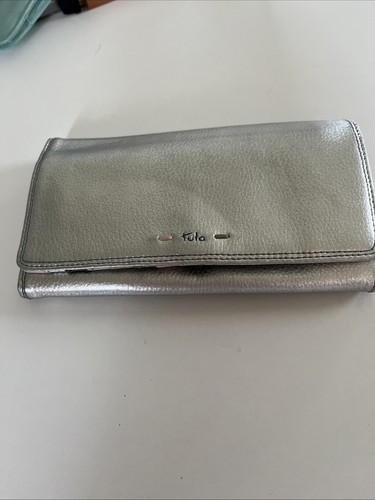 Tula silver leather purse - silver,