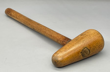 Vintage 8.3oz Wooden Lead Dressing Tool Bossing Mallet 4 3/4" Head