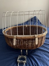 Wicker Bike Pet Carrier Bicycle Basket Easy to Install