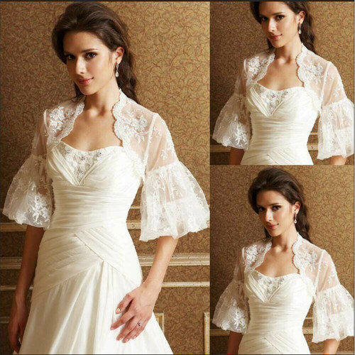 Lace wedding bolero trumpet - lace,